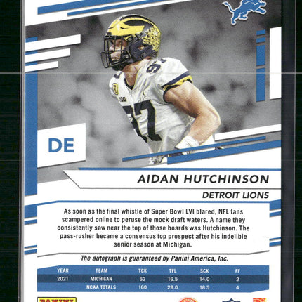 Aidan Hutchinson – 2022 Prestige Xtra Points Auto #158/199