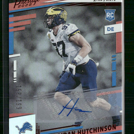 Aidan Hutchinson – 2022 Prestige Xtra Points Auto #158/199