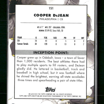 Cooper DeJean 2024 Topps Inception #151 Magenta #/99