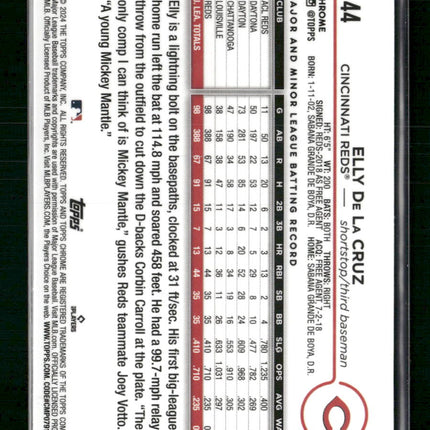 Elly De La Cruz 2024 Topps Chrome Logofractor Edition #44