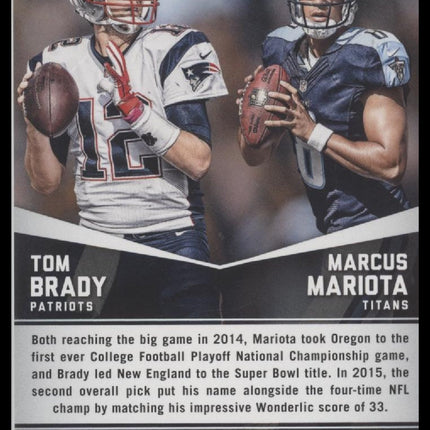 Marcus Mariota / Tom Brady 2015 Panini