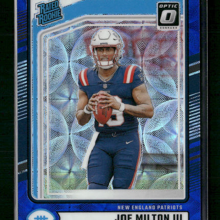 Joe Milton III New England Patriots #319 2024 Donruss Optic Rated Rookie