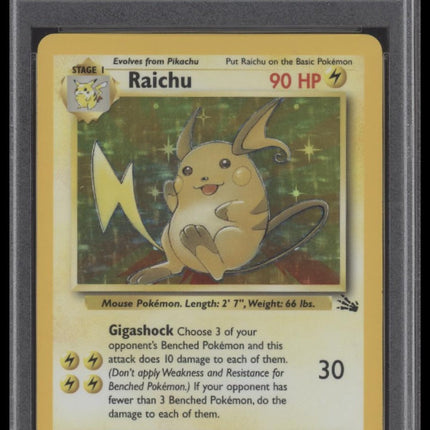 Raichu-Holo 1999 Pokemon Fossil #14 PSA 6