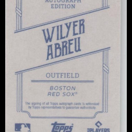 Wilyer Abreu 2024 Topps 206 #NNO Auto
