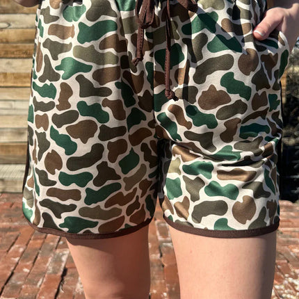 *LONG Camo Stand Down Shorts