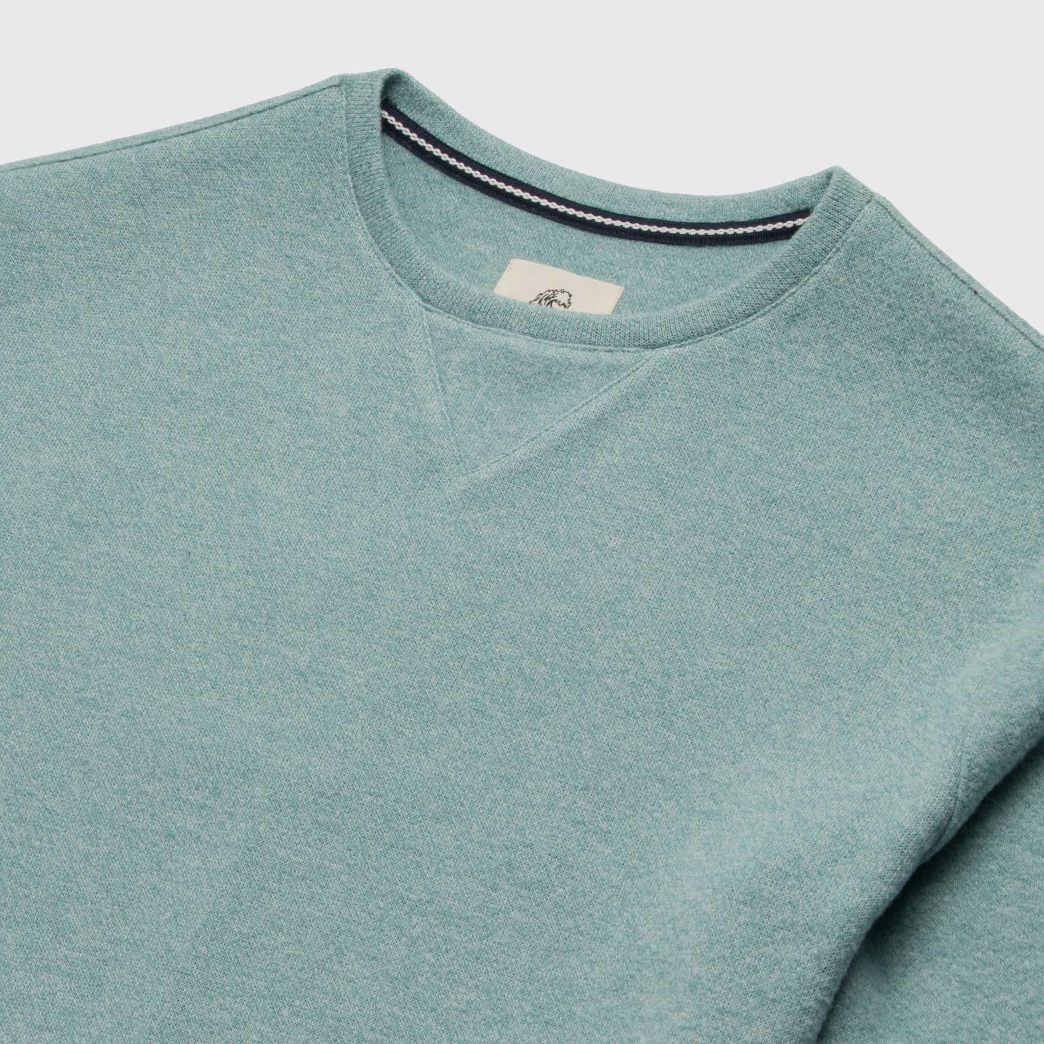 Butch Cashmist Crewneck - Aqua Heather