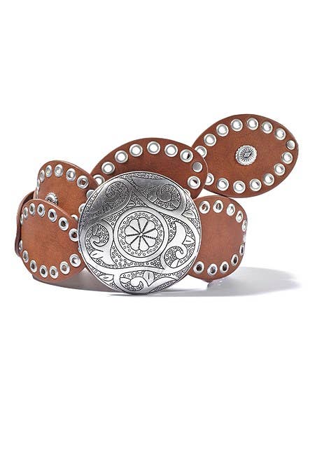 Embellished Round Buckle Belt