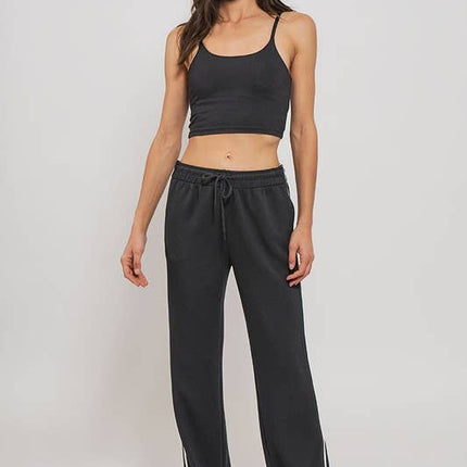 Striped Drawstring Relaxed Sweatpants