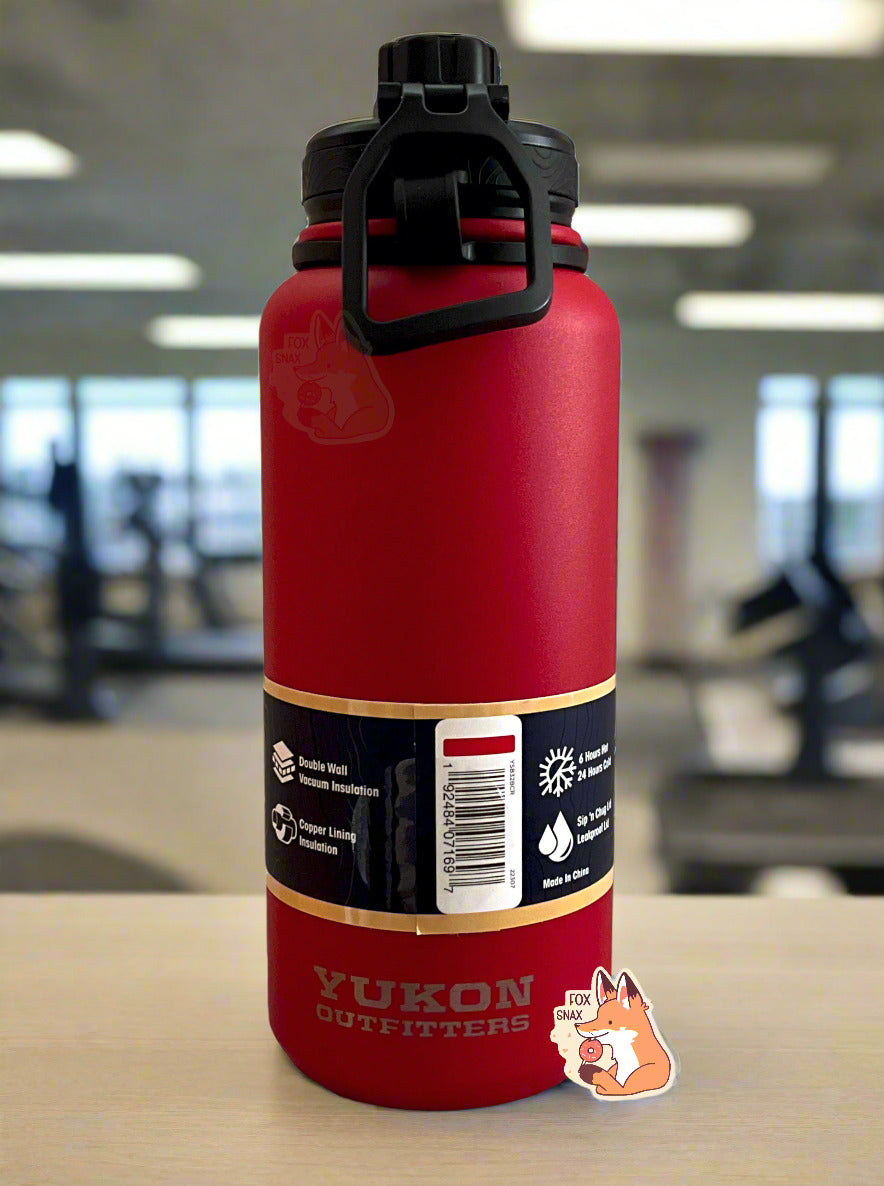 Buc-ee's Yukon Outfitters Red 32oz Water Bottle