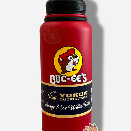 Buc-ee's Yukon Outfitters Red 32oz Water Bottle