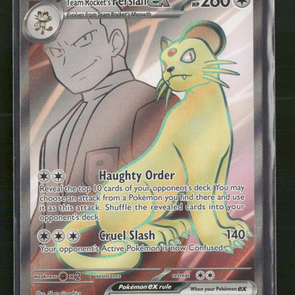 Team Rocket's Persian ex SV10: Destined Rivals #219/182