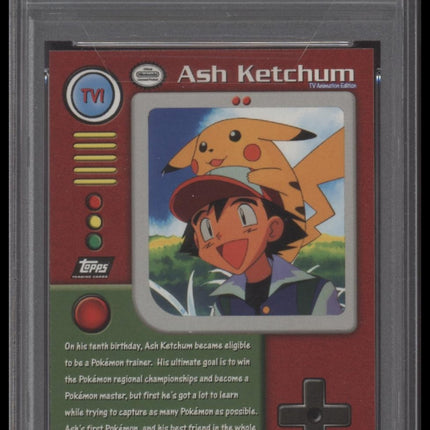 Ash Ketchum 1999 Topps Pokemon Series 1 Character Cards #TV1 PSA 9