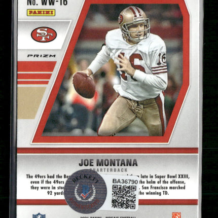 Joe Montana – San Francisco 49ers - 2022 Panini Green Mosaic WTW Autograph