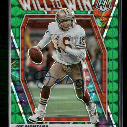 Joe Montana – San Francisco 49ers - 2022 Panini Green Mosaic WTW Autograph
