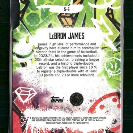 LeBron James Los Angeles Lakers Topps Finest Show Stoppers Gold Refractor