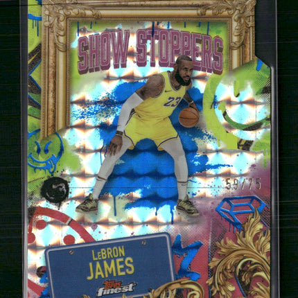 LeBron James Los Angeles Lakers Topps Finest Show Stoppers Gold Refractor