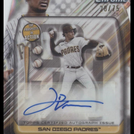 Leo De Vries San Diego Padres Autograph Gold Refractor