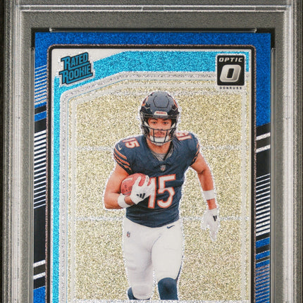 Rome Odunze 2024 Panini Donruss Optic #286 Blue Glitter PSA 9