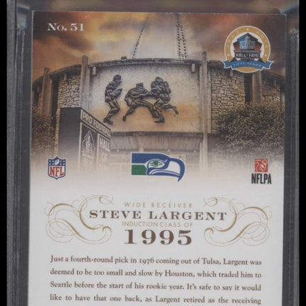 Steve Largent/25 2013 Panini National Treasures Signature Materials BGS 8.5