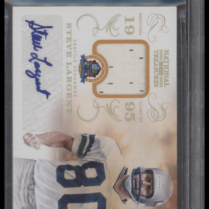 Steve Largent/25 2013 Panini National Treasures Signature Materials BGS 8.5