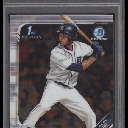 Riley Greene 2019 Bowman Draft #BDC50 Chrome-With Bat PSA 10