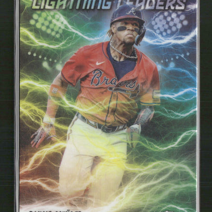 Ronald Acuña Jr. 2025 Topps Chrome #LL-3 Lightning Leaders