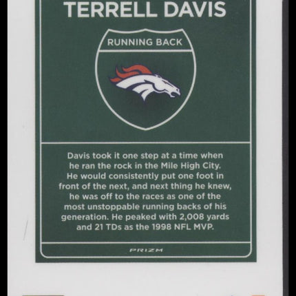 Terrell Davis 2024 Donruss Optic #24 Downtown!
