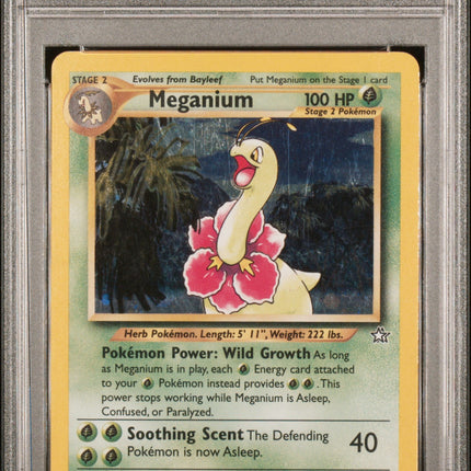 Meganium-Holo 2000 Pokemon Neo Genesis #11 PSA 6