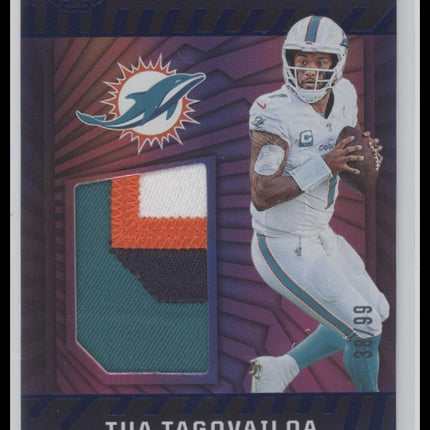 Tua Tagovailoa 2024 Panini Illusions #HS-TTA Highlight Swatches Blue #/99