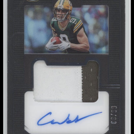 Christian Watson 2023 Panini One #129 2022 Premium Rookie Patch Autographs #/99