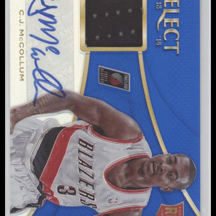 C.J. McCollum 2013-14 Panini Select #19 Rookie Jersey Autographs Blue #/35
