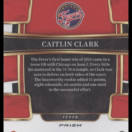 Caitlin Clark 2024 Panini Select WNBA #72 Silver Prizm
