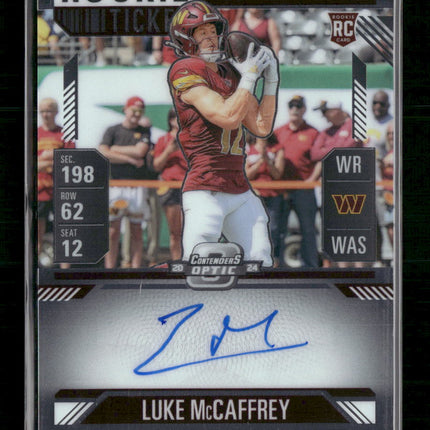 Luke McCaffrey 2024 Panini Contenders Optic #121