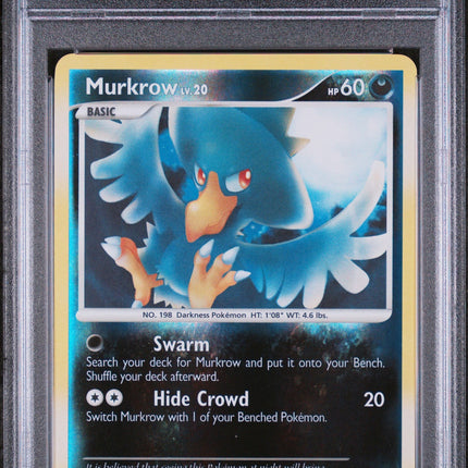 Murkrow-Rev.Foil 2007 Diamond & Pearl #90 Mysterious Treasures PSA 8