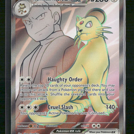 Team Rocket's Persian ex SV10: Destined Rivals #219/182