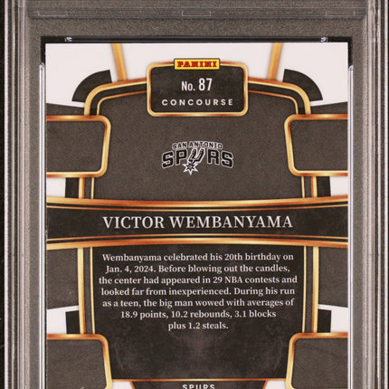 Victor Wembanyama 2023 Panini Select #87 Blue PSA 9