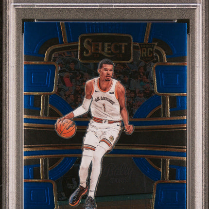 Victor Wembanyama 2023 Panini Select #87 Blue PSA 9