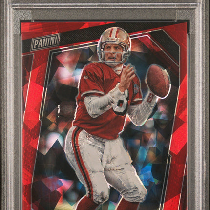 Steve Young 2023 Panini National Vip Gold #7 Red Sparkle PSA 9