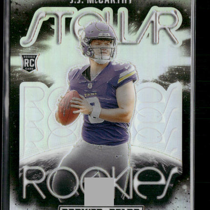 J.J. McCarthy 2024 Panini Rookies & Stars #SR-JMY Stellar Rookies Silver