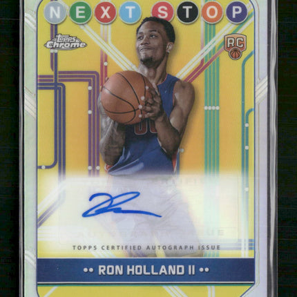 Ron Holland II 2024-25 Topps Chrome #NSS-RH Next Stop Signatures Refractor