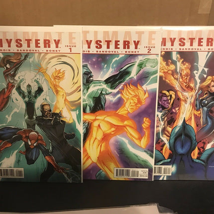 Ultimate Mystery #1 2 3 J Scott Campbell Set Of 3 Spider-Man Fury Fantastic Four