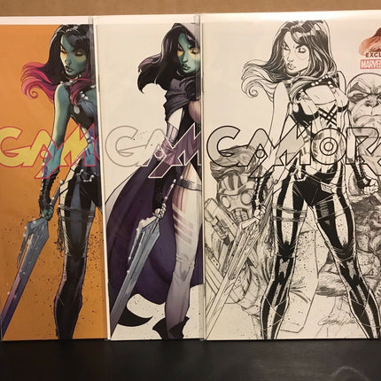 Gamora #1 WebsIte Exclusive J Scott Campbell Set Of 3 Guardians Of The Galaxy