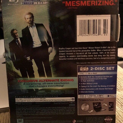 Limitless Blu-ray Disc, 2011, 2-Disc Set, Unrated No Digital Copy Bradley Cooper