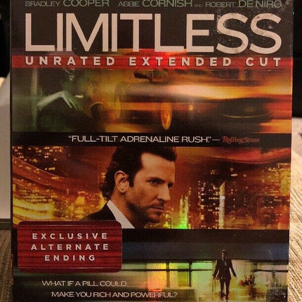 Limitless Blu-ray Disc, 2011, 2-Disc Set, Unrated No Digital Copy Bradley Cooper