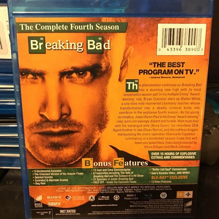 Breaking Bad: The Complete Fourth Season (Blu-ray Disc, 2012, 3-Disc Set)