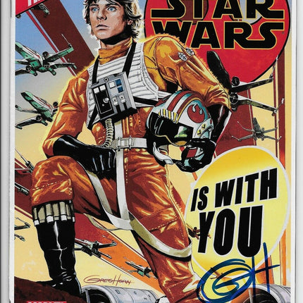 Star Wars #1 Gamestop Exclusive Greg Horn Variant Signed Marvel Comics