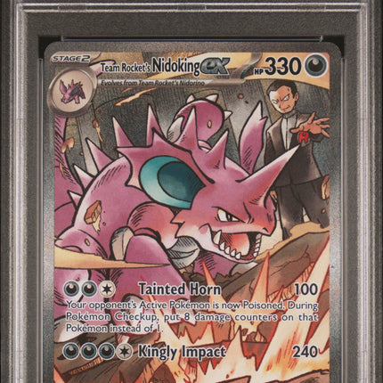 Rocket's Nidoking Ex 2025 Pokemon -Destined Rivals #233 SIR PSA 10