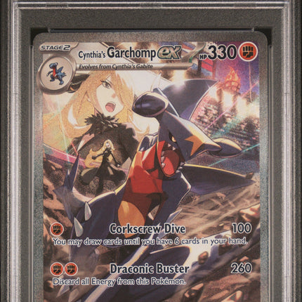 Cynthia's Garchomp Ex 2025 Pokemon Destined Rivals #232 SIR PSA 10