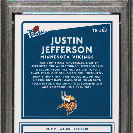 Justin Jefferson 2020 Panini Donruss Optic The Rookies #JUJ The Rookies PSA 10