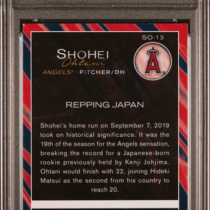 Shohei Ohtani 2019 Topps Update Shohei Ohtani Highlights #SO13 PSA 9